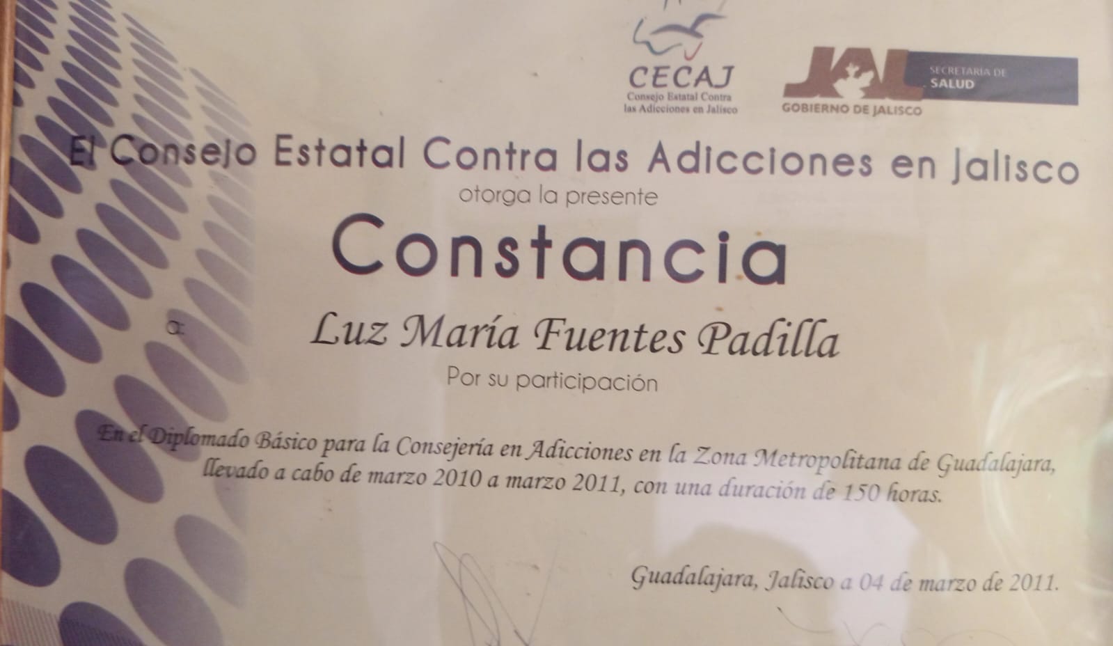 Constancia de Orientación Familiar